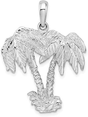 China Love Animal Charm Family Birthday  With Sterling Silver Polished Palm Tree Pendant for sale