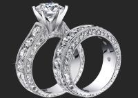 China 14K Round Diamond Engagement Wedding Rings GH VS1 GIA Certification for sale