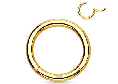 China Helix Piercing 14K Gold Clicker For Cartilage Tragus 16g-40g for sale