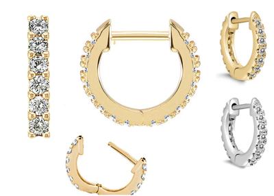 中国 14k 0.2ct Gold Body Piercing Jewelry Earrings Hoop Shape 8mm ODM For Women Girls 販売のため