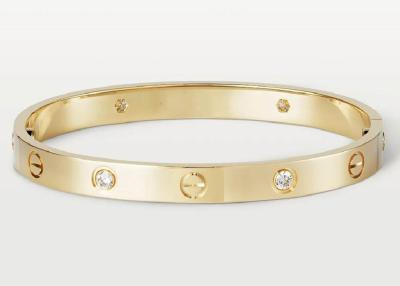 China oDM natural de Diamond Love Bracelet de la joyería del oro sólido de 0.42ct 38.05g 18K en venta