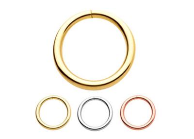 China 14k Gold Piercing Ring 1/4inches 5/16inches 3/18inches For Nose Lip Ear for sale