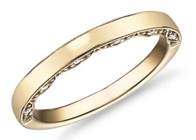 China Dimensión clásica del anillo de oro 9K 0.12ct 1.3M M con el diamante natural en venta