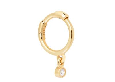 China Geometric Round 14k Gold Drop Hoop Earrings OEM ODM For Women for sale