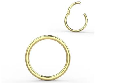 China Hinged Segment 18K Gold Nose Piercing Classic 6-12mm Dimension for sale