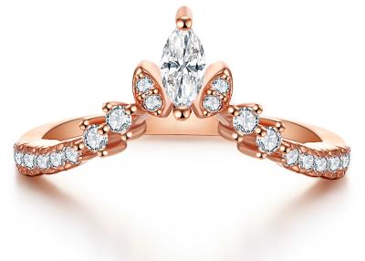 Cina dimensione di pietra 1.5mm gialla dell'anello 2mm dei gioielli dell'oro di 0.61ct 14K con il diamante naturale in vendita