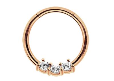 China Helix 14k Gold Septum Ring , 8mm And 10mm Nose Ring for Daily wear for sale