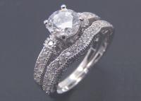 China 2 Carat Diamond Engagement Wedding Rings Round shape OEM ODM for sale