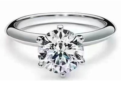 中国 8pcs Diamonds ODMを持つ5mm Round Cut 18k White Gold Engagement Ring Setting 販売のため