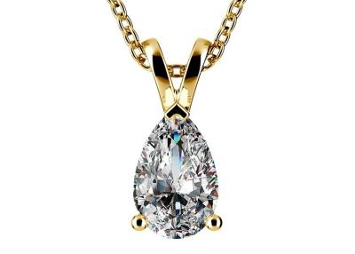 China Pear Cut 0.84ct 14k Gold Necklaces With 8×5mm Vintage Pendant for sale