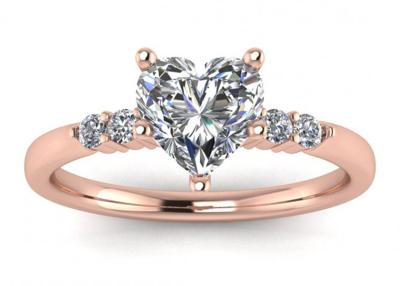 Китай форма сердца кольца 0.8ct 9K серебряная с размером диаманта 6MM лаборатории продается
