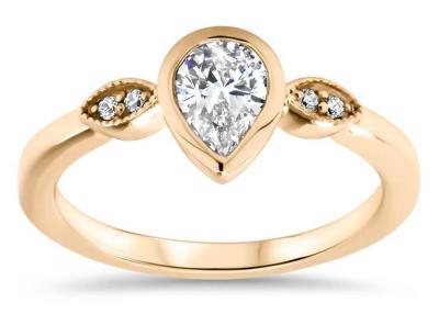 中国 0.77carat 10k Gold Moissanite Ring、Gold Solitaire Engagement Ring 5×7mm Dimension 販売のため