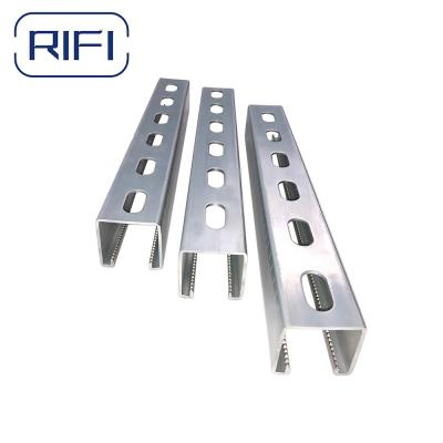 China Galvanized Steel Thickness 2mm 41x41 Slotted Channel 10 Ft Ss Unistrut Channel for sale