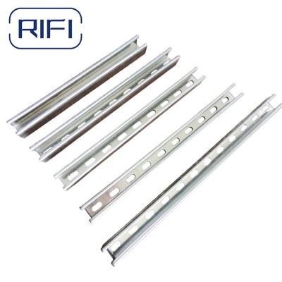 China Plain Strut Channel And Fittings Unistrut C Channel Slotted Channel Metal Strut for sale