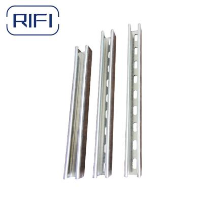 China Custom 2 Inch Galvanized C Channel 41x41 41x21 Gi Slotted Channel for sale