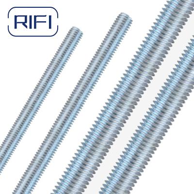 Chine DIN975 Barre de fil en acier à faible teneur en carbone Zinc blanc bleu complet 2 mètres 4,8 grade à vendre
