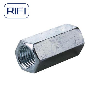 China ISO All-threaded Rod Coupler Fitting Metal Stud Rod Connector Coupling Te koop