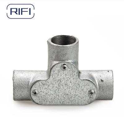 China Threaded Gi Conduit Pipe Fittings Channel 20mm Inspection Tee for sale