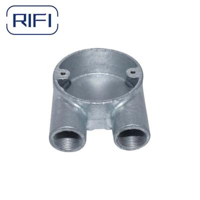 China BS EN61386 Caixinha de junção de 25 mm de ramificação U Way de ferro maleável à venda