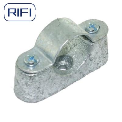 China Hot DIP Galvanized Electrical Gi Pipe Fittings 25mm Conduit Saddle Clips Clamp for sale