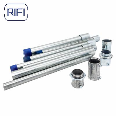 China HDG EMT Galvanized Steel Conduit OEM Metal Conduit 2 Inch Whithou Thread for sale