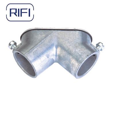 China 1 / 2 Inch EMT Conduit Fittings Zinc Material Custom EMT Pull Elbow for sale