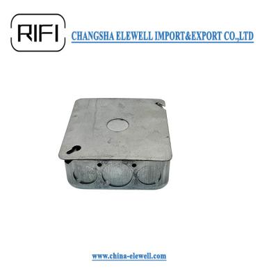 China Silver Metal Conduit Box Square Metal Electrical Box Cover ISO Certificate for sale
