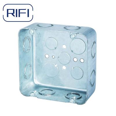 China UL Standard Electrical Conduit Square Junction Box Galvanized Outlet Box Conduit Metal Box for sale