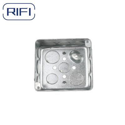 China Caja Metal 4X4 Square Galvanized Metal EMT Electrical Boxes with Covers for sale