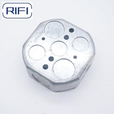 Chine Boîte de conduit en acier galvanisé de 4 pouces octogonale de 2 à 8 pouces de profondeur Boîte en acier électrique de 1/2 pouce et 3/4 pouce Ko à vendre