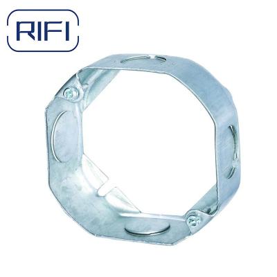 China Octagonal Galvanized Steel Box Electrical Conduit Box Extension Ring Box for sale