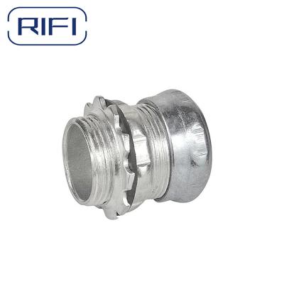 China Galvanised Metal IMC Conduit Fittings Electrical Connector Compression Type for sale
