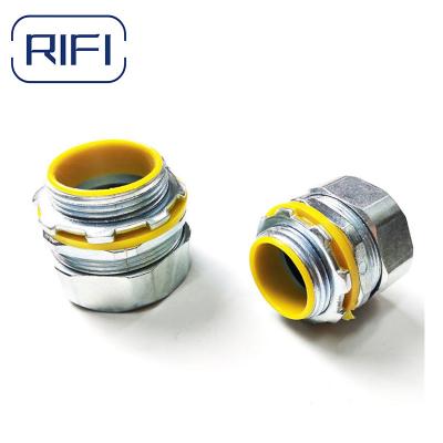 China Electrical 1 Inch Liquid Tight Conduit Zinc Straight Connector for sale