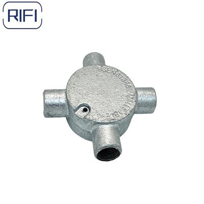 China 4 Way Electrical Box Fittings BS4568 / BS31 GI Conduit Fittings for sale
