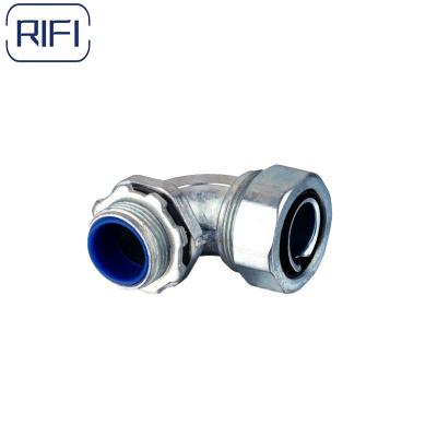 China OEM Flexible Conduit And Fittings Flexible Metal Conduit Connectors 90 Degree for sale