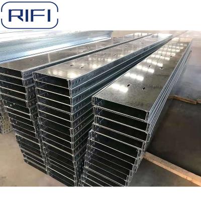 China Steel Sheet Raceways Cable Tray System Galvanized Steel GI Cable Trunking for sale