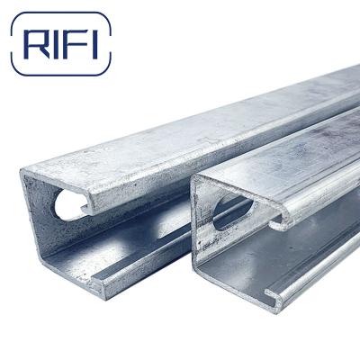 China 41x41 Hot Dip Galvanized Strut Channel And Fittings 10ft Silver Mounting Type for sale