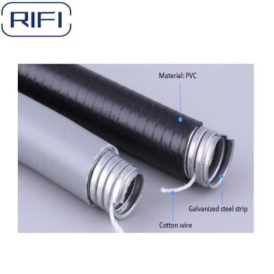 China PVC Coated Liquid Tight Flexible Conduit For Wiring Gray Black for sale