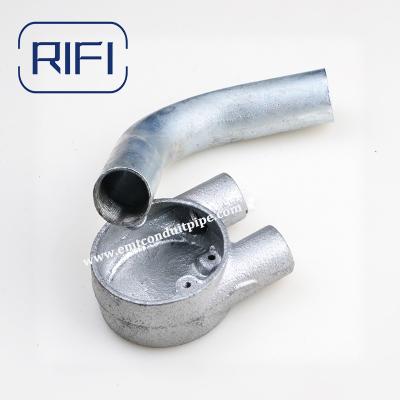 China Easy Installation Conduit And Fittings For BS Standard Raceway Connection BS GI Conduit Elbow for sale