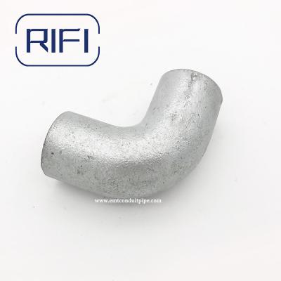 China Malleable Iron Solid Elbow Hot Dip Galvanized Compatibility Fits With GI Conduit Pipes for sale