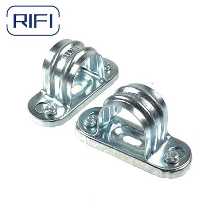 China Galvanised GI Conduit Fittings Conduit Fixing Saddle Space Bar Saddle Size 20mm To 50mm for sale