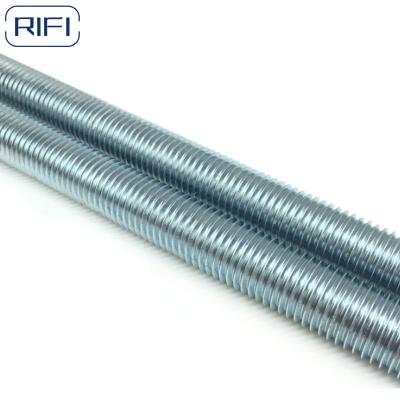China RIFI M8 DIN 975/976 Standard 40Degree/60Degree Zinc Plated Threaded Rod for sale