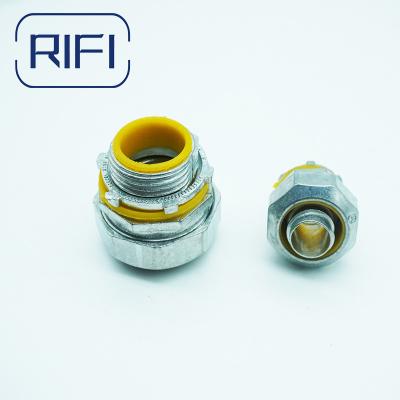 China Zinc Die Cast Liquid Tight Conduit  Connectror with Yellow or blue gasket for sale