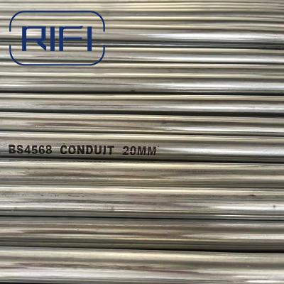 China BS4568 25mm 32mm Threaded EMT Pipe Class 4 GI Conduit With 3.75 Meter Per Length for sale