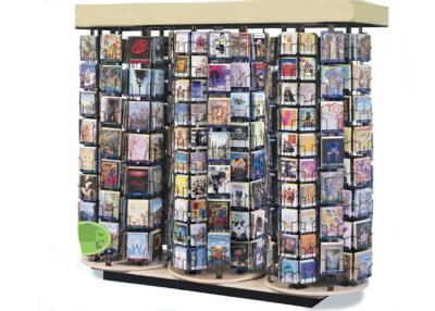 China Supmarket Video Wire Spinner Rack Display / Metal DVD Greeting Card Spinner Rack for sale
