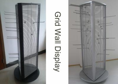 China Rotating Triangle Wire Grid Display Stands for sale