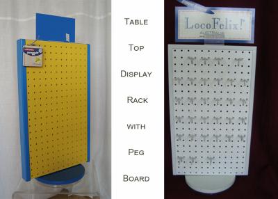 China Rotating Tabletop Pegboard Display / Double Side Countertop Pegboard Display for sale