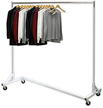 China Industrial Heavy-Duty Metal Clothing Display Rack Free Standing Z Shaped Base for sale