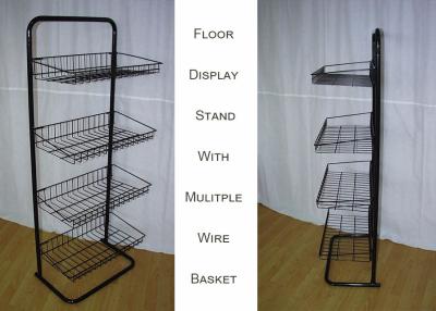China Steel 4 Shelves Metal Floor Stand for sale
