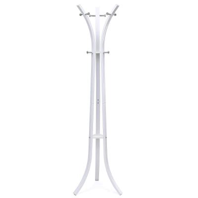 China White Metal Tube Coat Hanger Stand / Tubular Frame Steel Coat Rack Stand for sale
